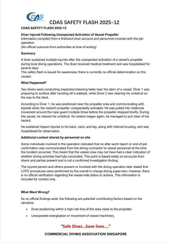CDAS Safety Flash 2025-12